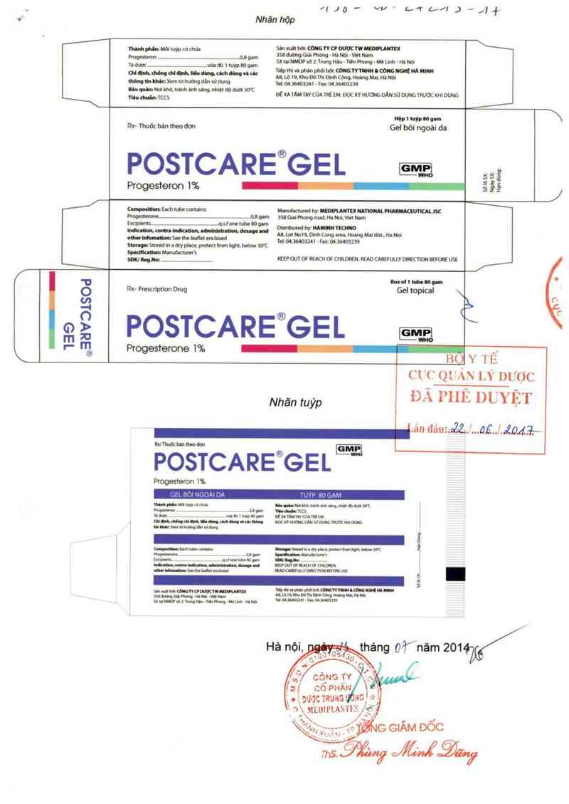 thông tin, cách dùng, giá thuốc Postcare gel - ảnh 0