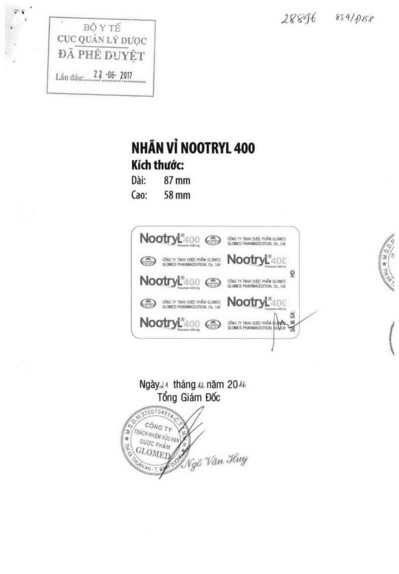 thông tin, cách dùng, giá thuốc Nootryl 400 - ảnh 0