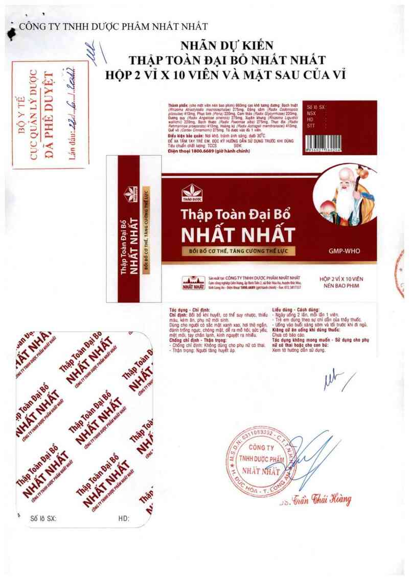 thông tin, cách dùng, giá thuốc Thập toàn đại bổ Nhất Nhất - ảnh 0