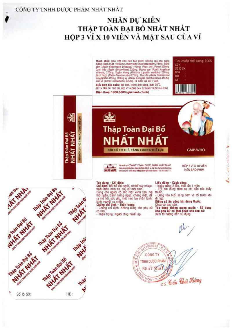 thông tin, cách dùng, giá thuốc Thập toàn đại bổ Nhất Nhất - ảnh 1