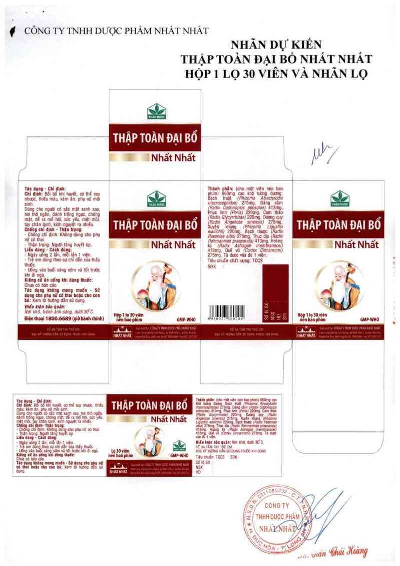 thông tin, cách dùng, giá thuốc Thập toàn đại bổ Nhất Nhất - ảnh 2
