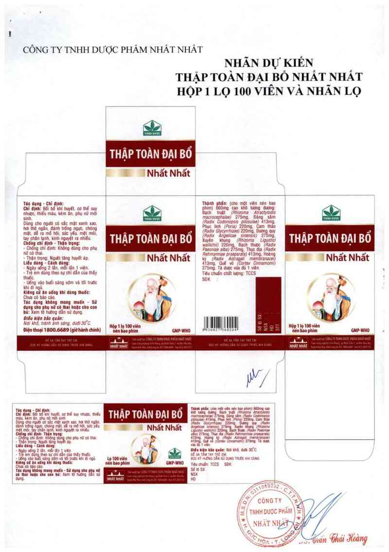 thông tin, cách dùng, giá thuốc Thập toàn đại bổ Nhất Nhất - ảnh 4