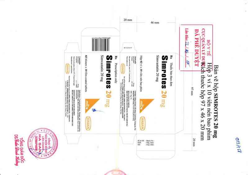 thông tin, cách dùng, giá thuốc Simrotes 20mg - ảnh 0