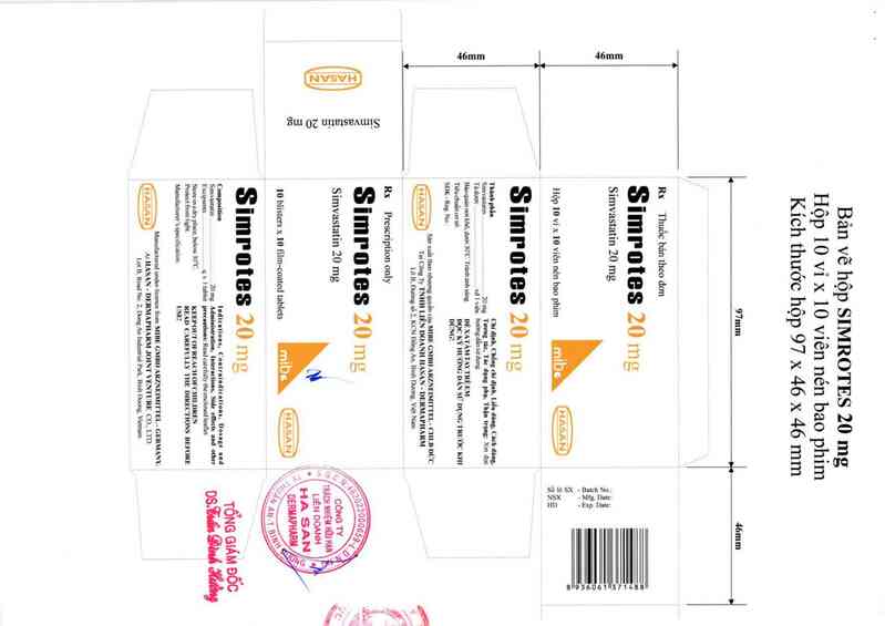 thông tin, cách dùng, giá thuốc Simrotes 20mg - ảnh 1