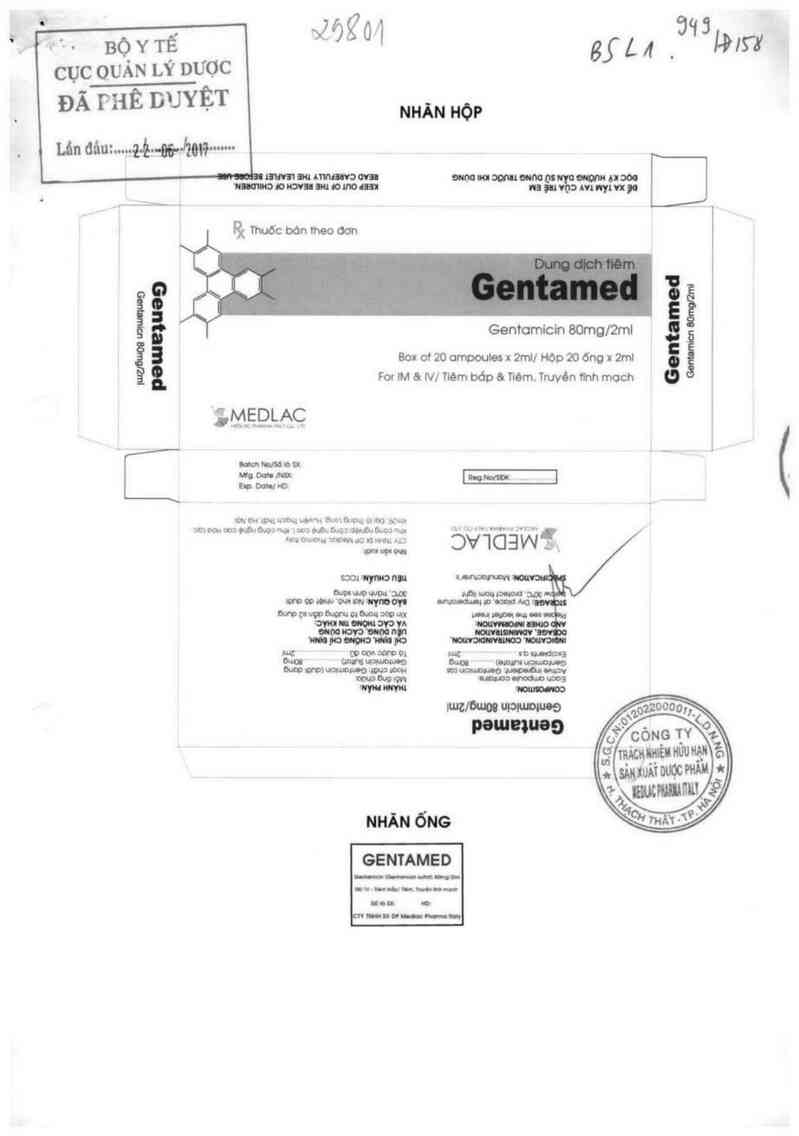 thông tin, cách dùng, giá thuốc Gentamed - ảnh 0