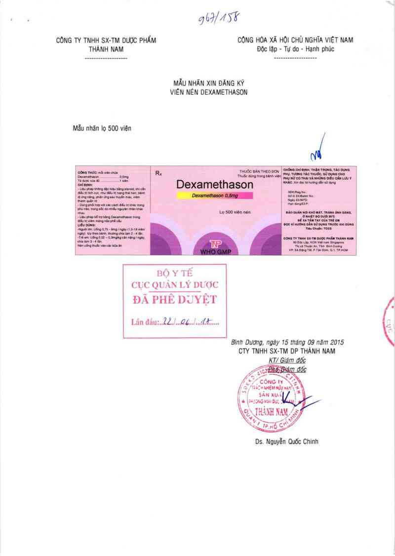 thông tin, cách dùng, giá thuốc Dexamethason - ảnh 0