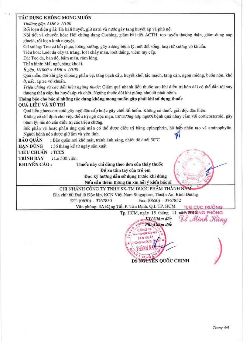 thông tin, cách dùng, giá thuốc Dexamethason - ảnh 4