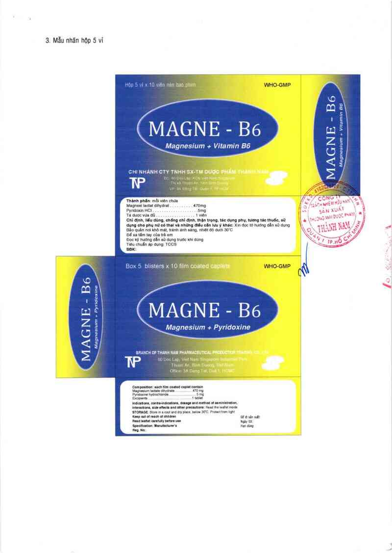 thông tin, cách dùng, giá thuốc Magne-B6 - ảnh 1