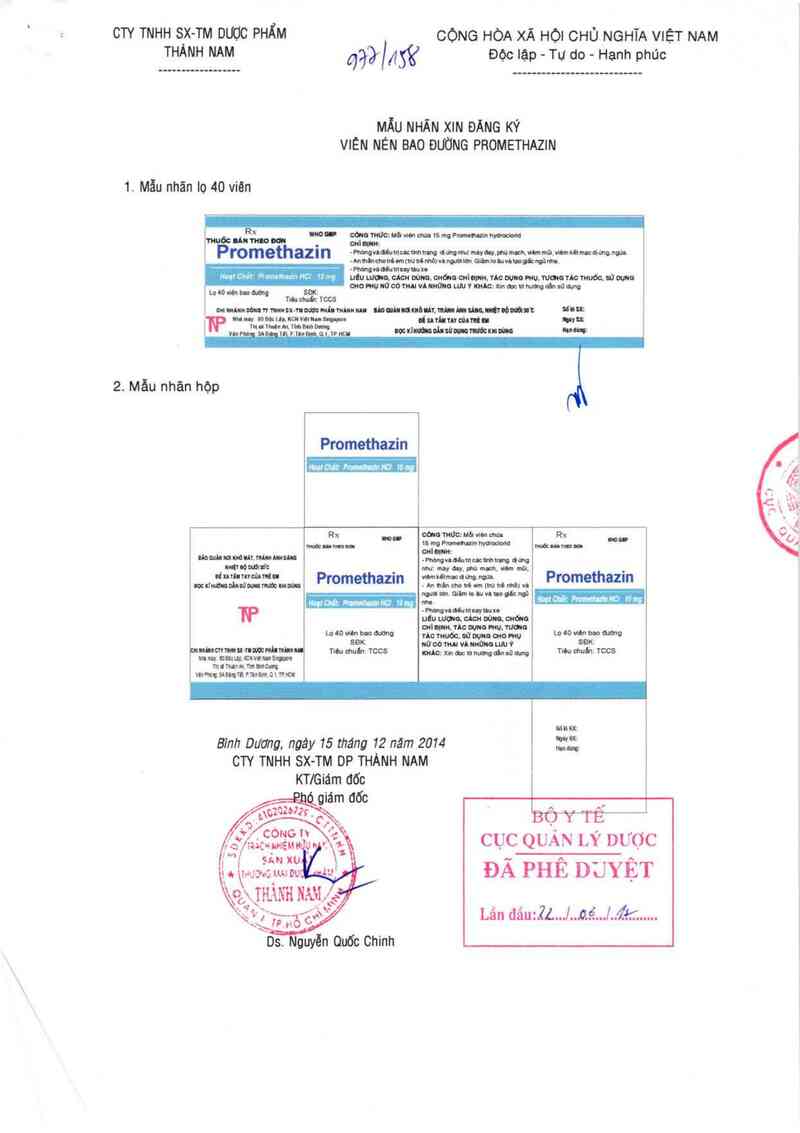 thông tin, cách dùng, giá thuốc Promethazin - ảnh 0