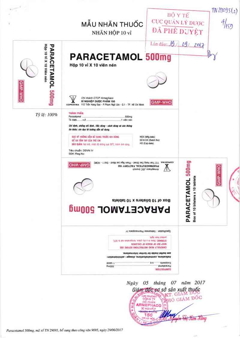 thông tin, cách dùng, giá thuốc Paracetamol 500mg - ảnh 0