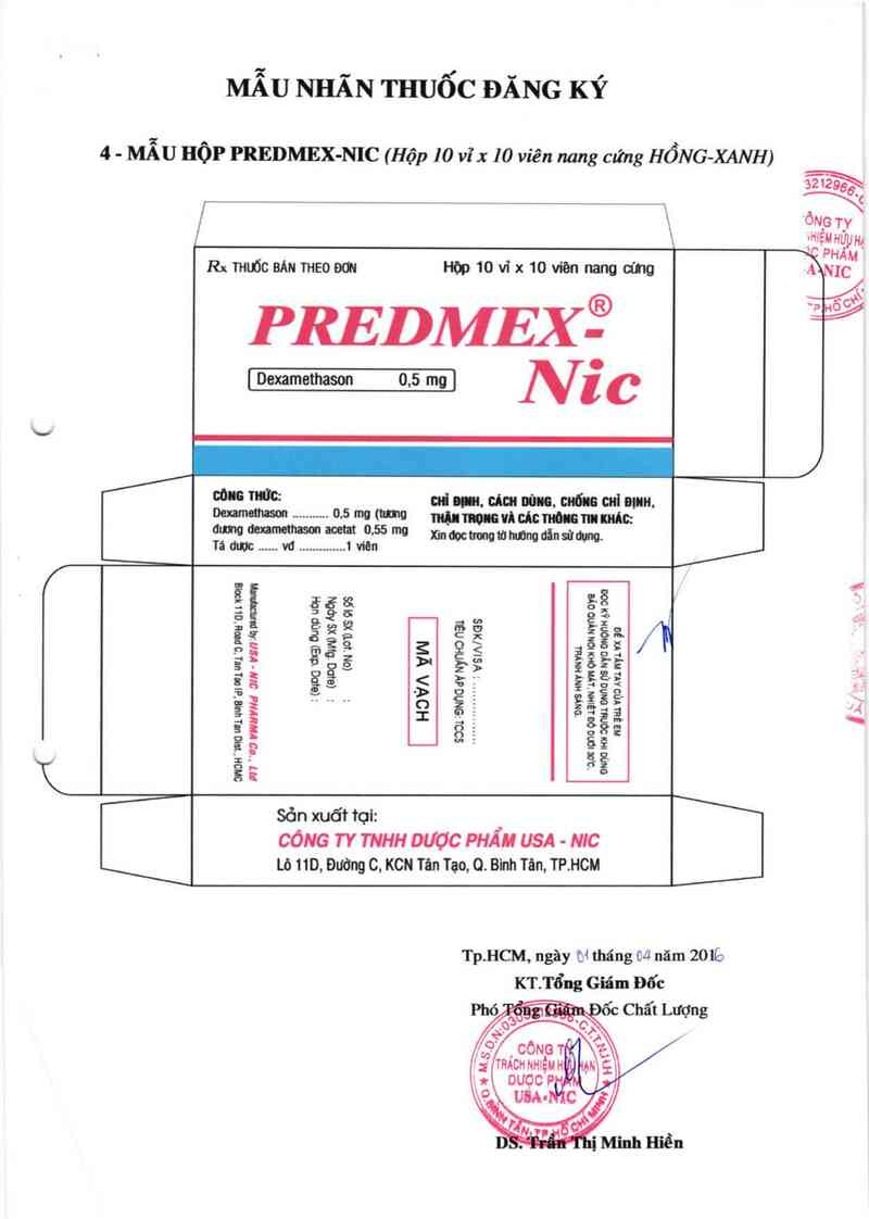 thông tin, cách dùng, giá thuốc Predmex-Nic - ảnh 2