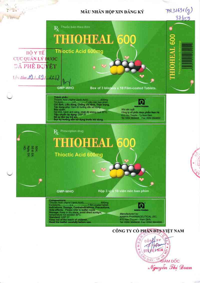 thông tin, cách dùng, giá thuốc Thioheal 600 - ảnh 0