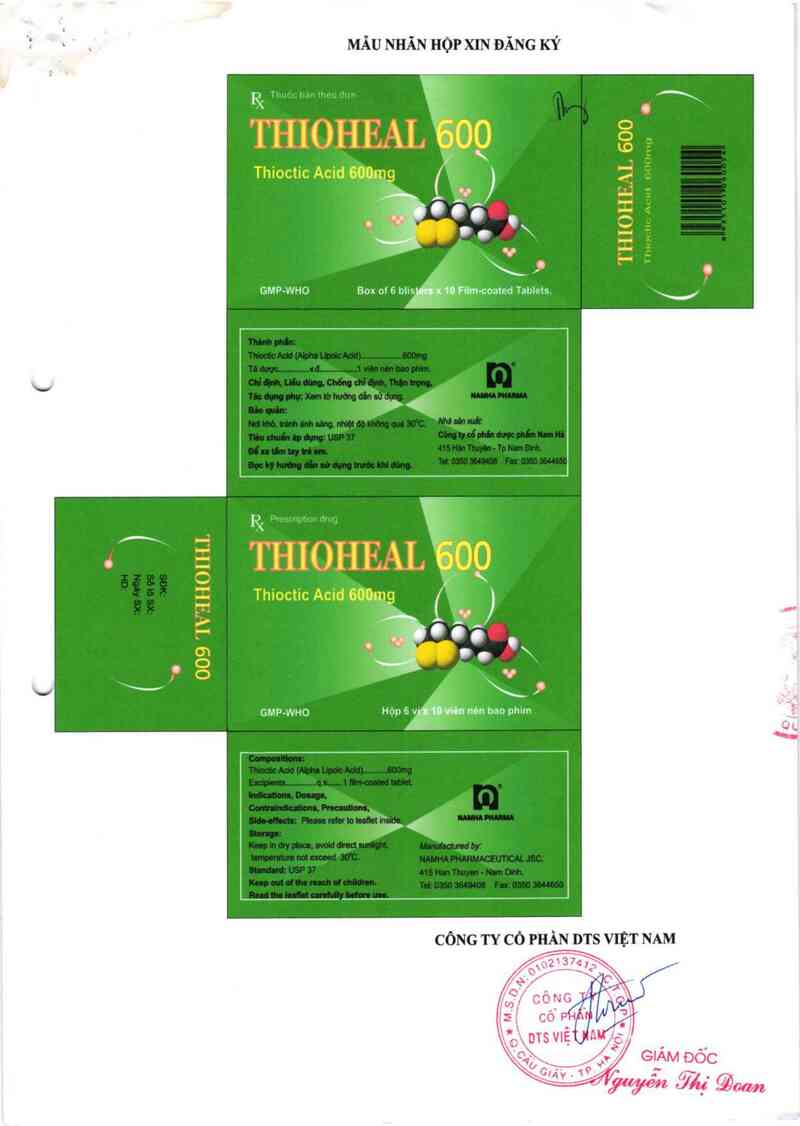 thông tin, cách dùng, giá thuốc Thioheal 600 - ảnh 1