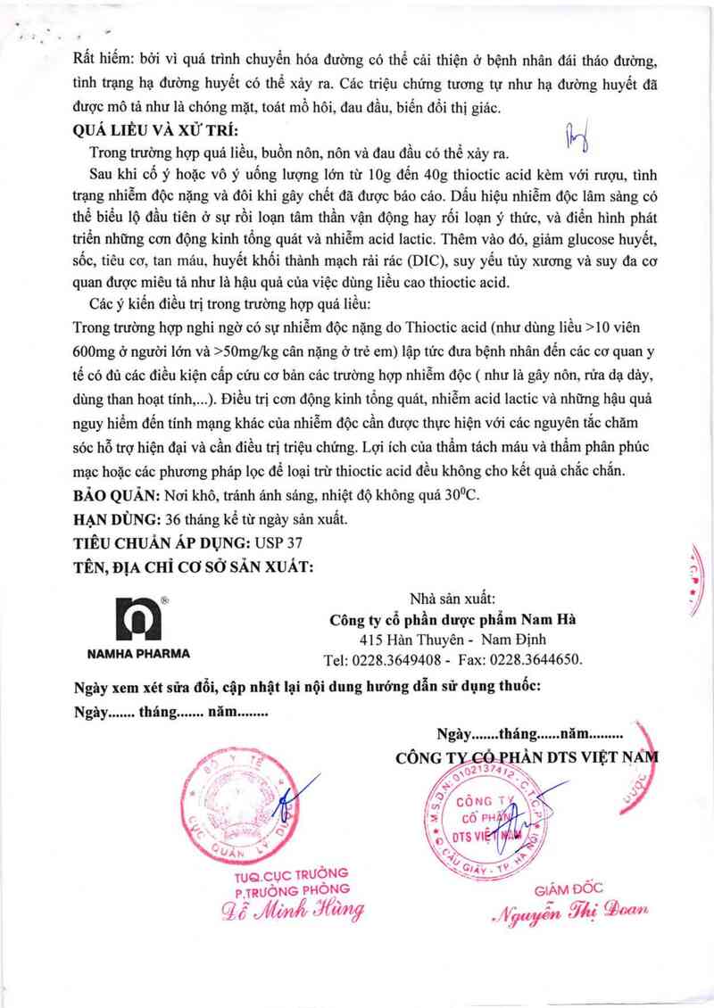 thông tin, cách dùng, giá thuốc Thioheal 600 - ảnh 10