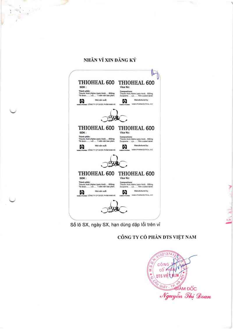 thông tin, cách dùng, giá thuốc Thioheal 600 - ảnh 2