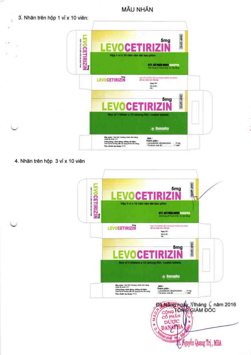 thông tin, cách dùng, giá thuốc Levocetirizin 5mg - ảnh 1