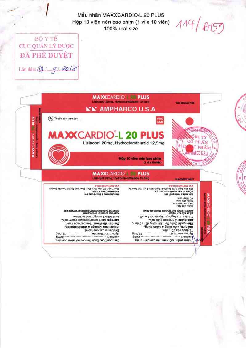 thông tin, cách dùng, giá thuốc Maxxcardio-L 20 Plus - ảnh 0