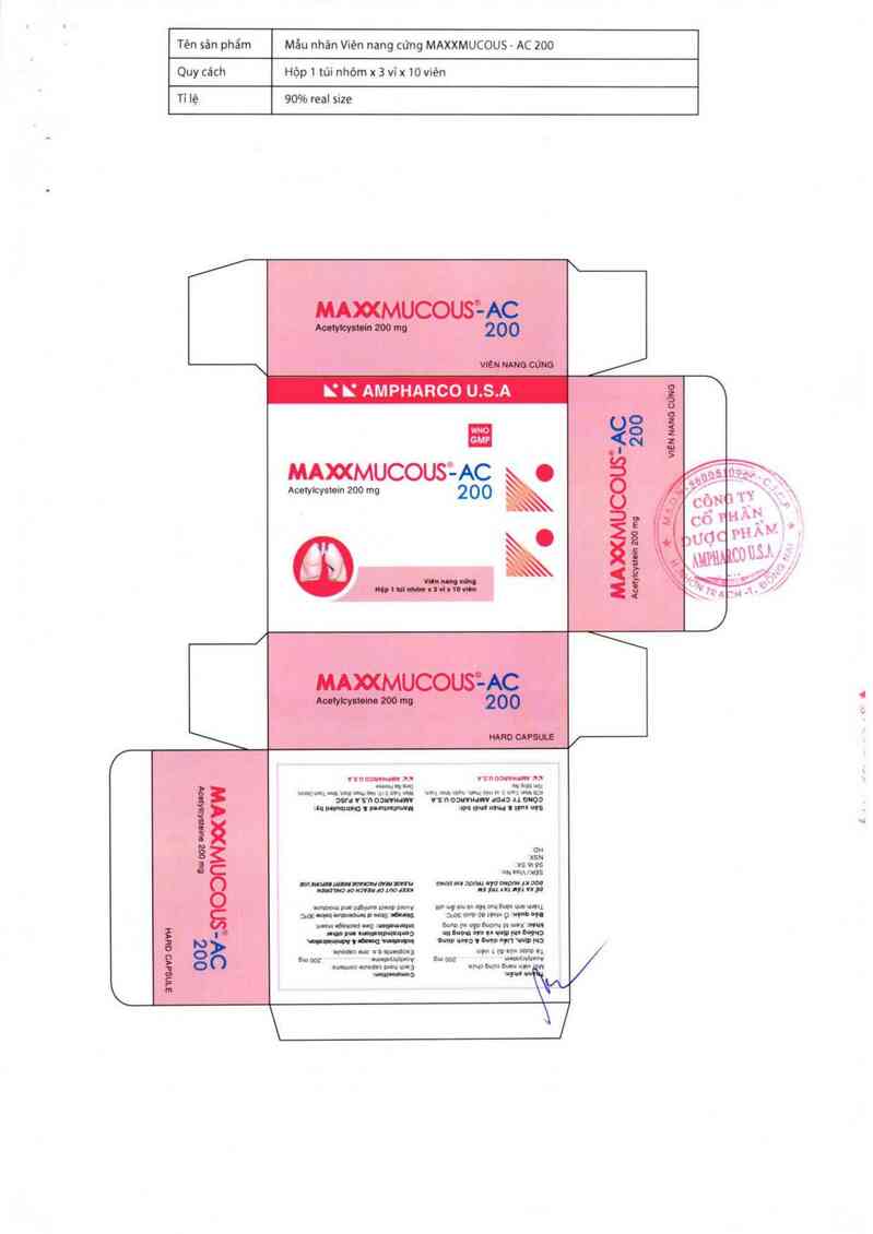 thông tin, cách dùng, giá thuốc Maxxmucous-AC 200 - ảnh 2