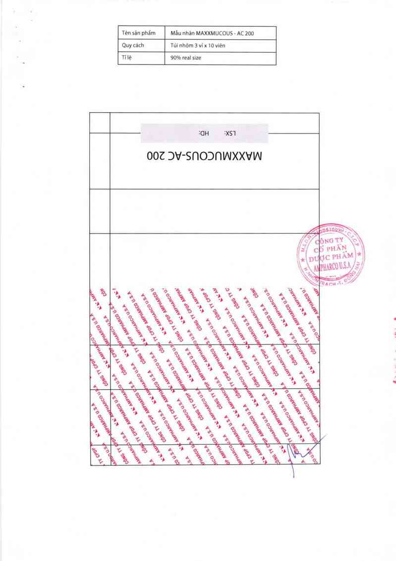 thông tin, cách dùng, giá thuốc Maxxmucous-AC 200 - ảnh 3