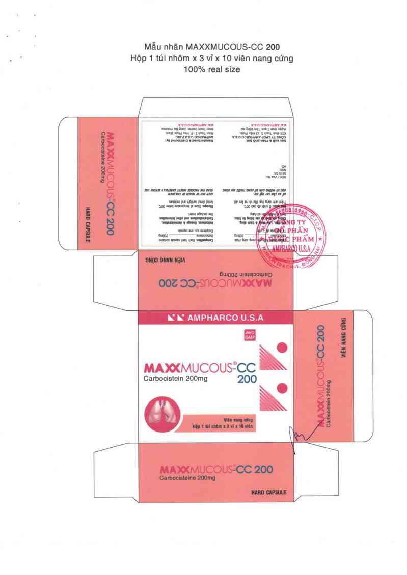 thông tin, cách dùng, giá thuốc Maxxmucous-CC 200 - ảnh 2