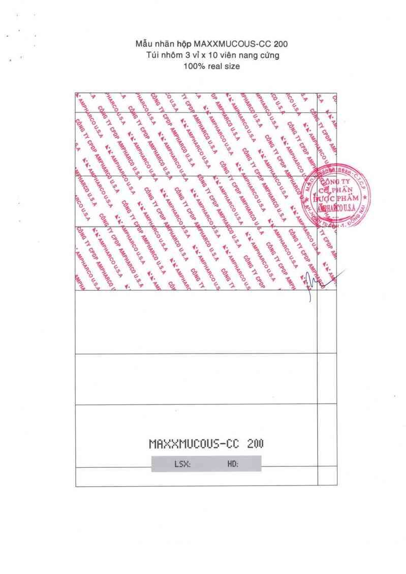 thông tin, cách dùng, giá thuốc Maxxmucous-CC 200 - ảnh 3