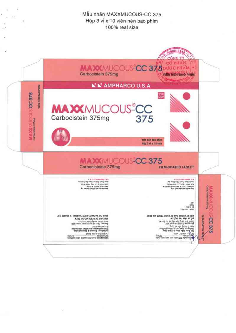thông tin, cách dùng, giá thuốc Maxxmucous-CC 375 - ảnh 1