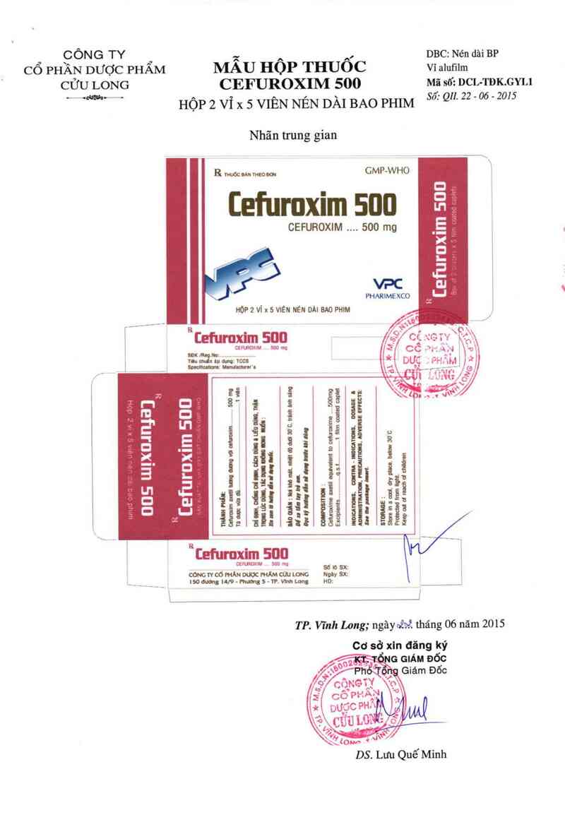 thông tin, cách dùng, giá thuốc Cefuroxim 500 - ảnh 1