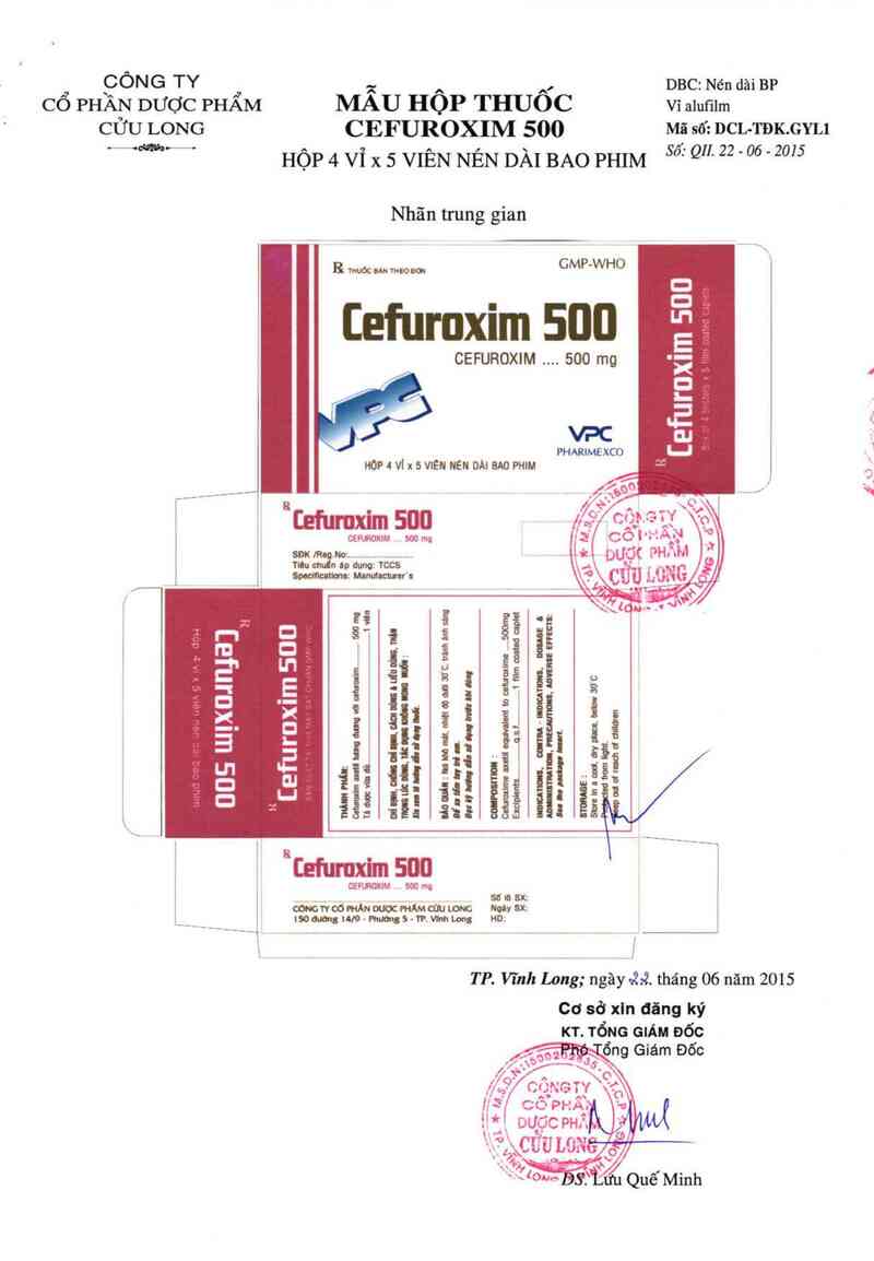 thông tin, cách dùng, giá thuốc Cefuroxim 500 - ảnh 2