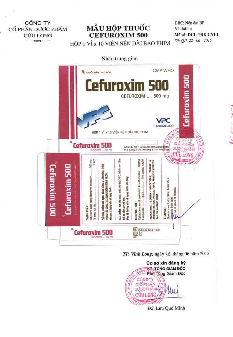 thông tin, cách dùng, giá thuốc Cefuroxim 500 - ảnh 3