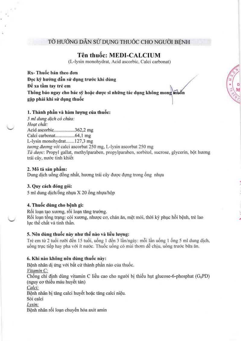 thông tin, cách dùng, giá thuốc Medi-Calcium - ảnh 6