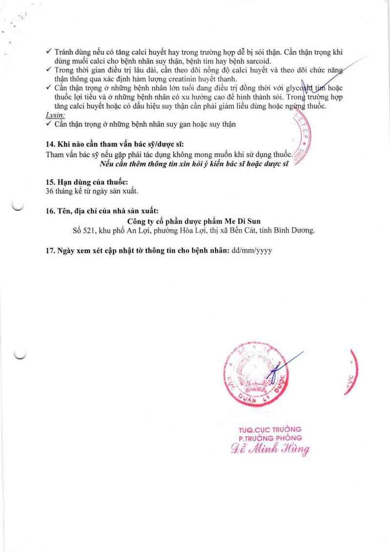 thông tin, cách dùng, giá thuốc Medi-Calcium - ảnh 9