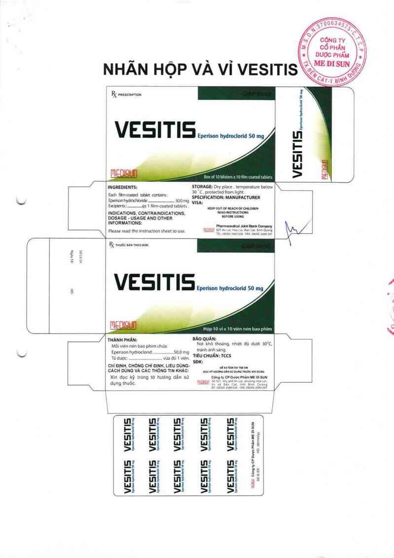 thông tin, cách dùng, giá thuốc Vesitis - ảnh 1