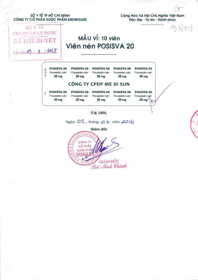 thông tin, cách dùng, giá thuốc Posisva 20 - ảnh 0