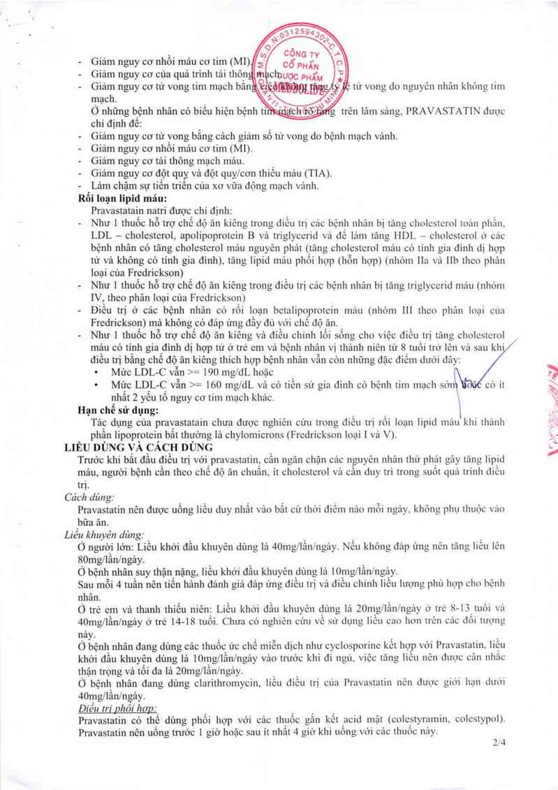 thông tin, cách dùng, giá thuốc Posisva 20 - ảnh 3