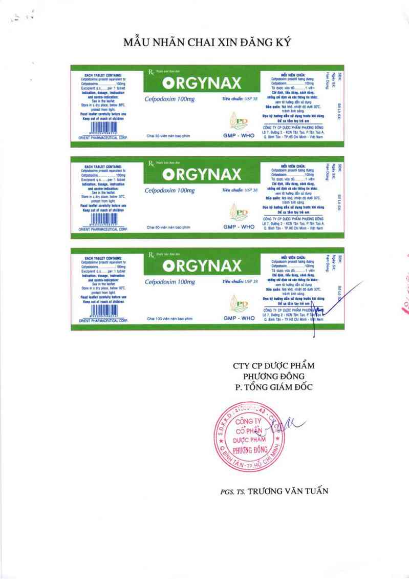 thông tin, cách dùng, giá thuốc Orgynax 100mg - ảnh 1