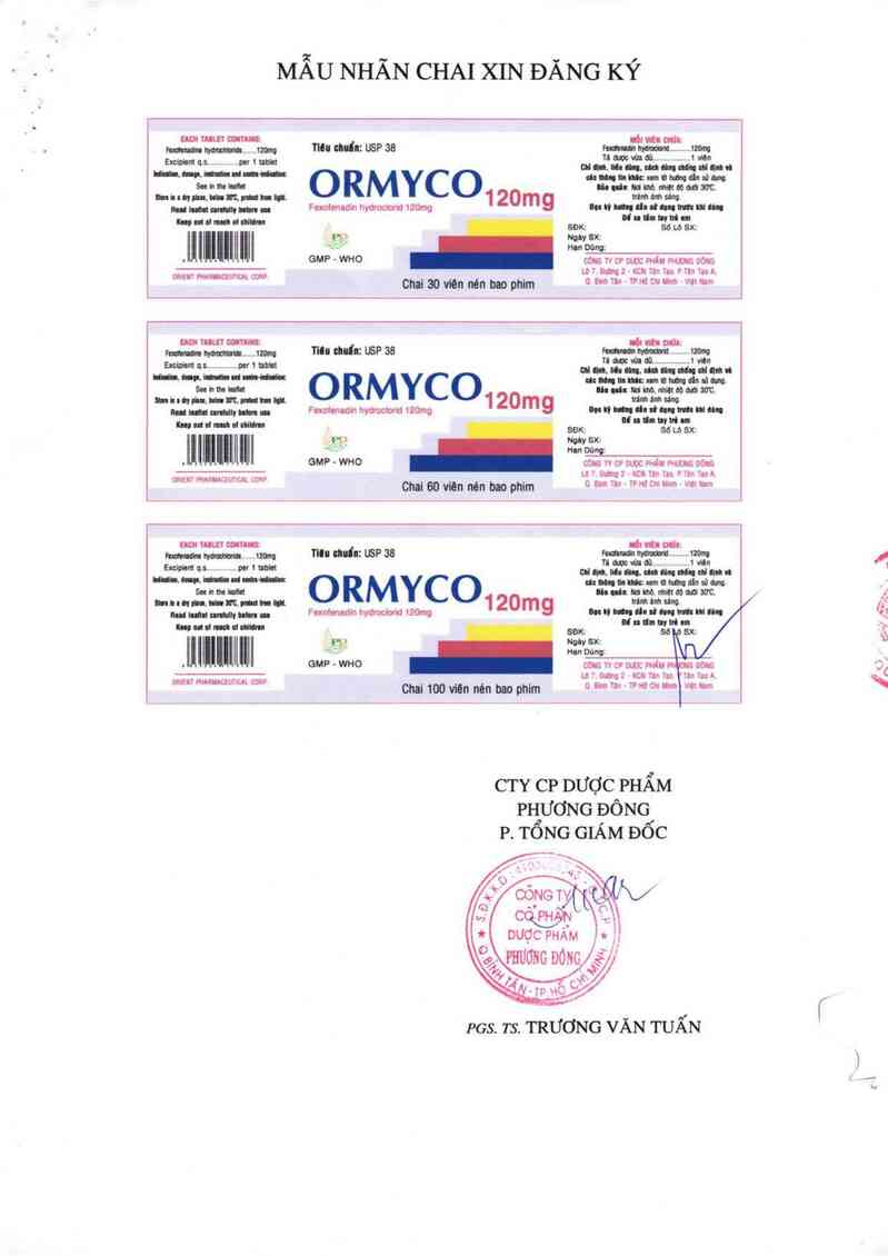 thông tin, cách dùng, giá thuốc Ormyco 120mg - ảnh 1