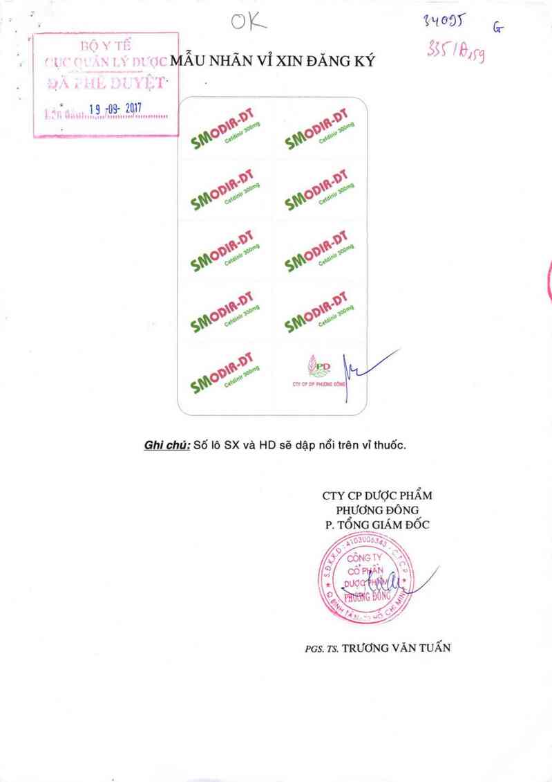 thông tin, cách dùng, giá thuốc Smodir-DT - ảnh 0
