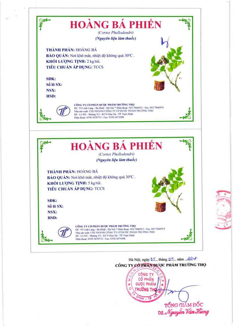 thông tin, cách dùng, giá thuốc Hoàng bá phiến - ảnh 1