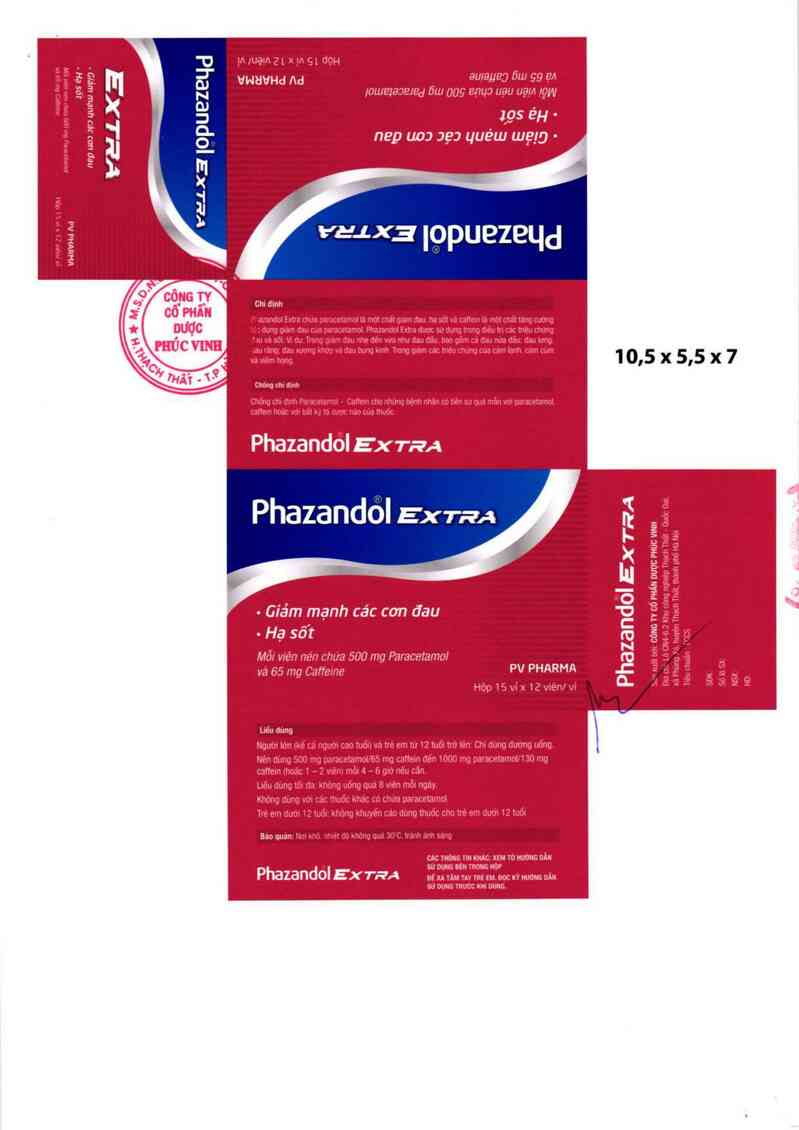 thông tin, cách dùng, giá thuốc Phazandol Extra - ảnh 1