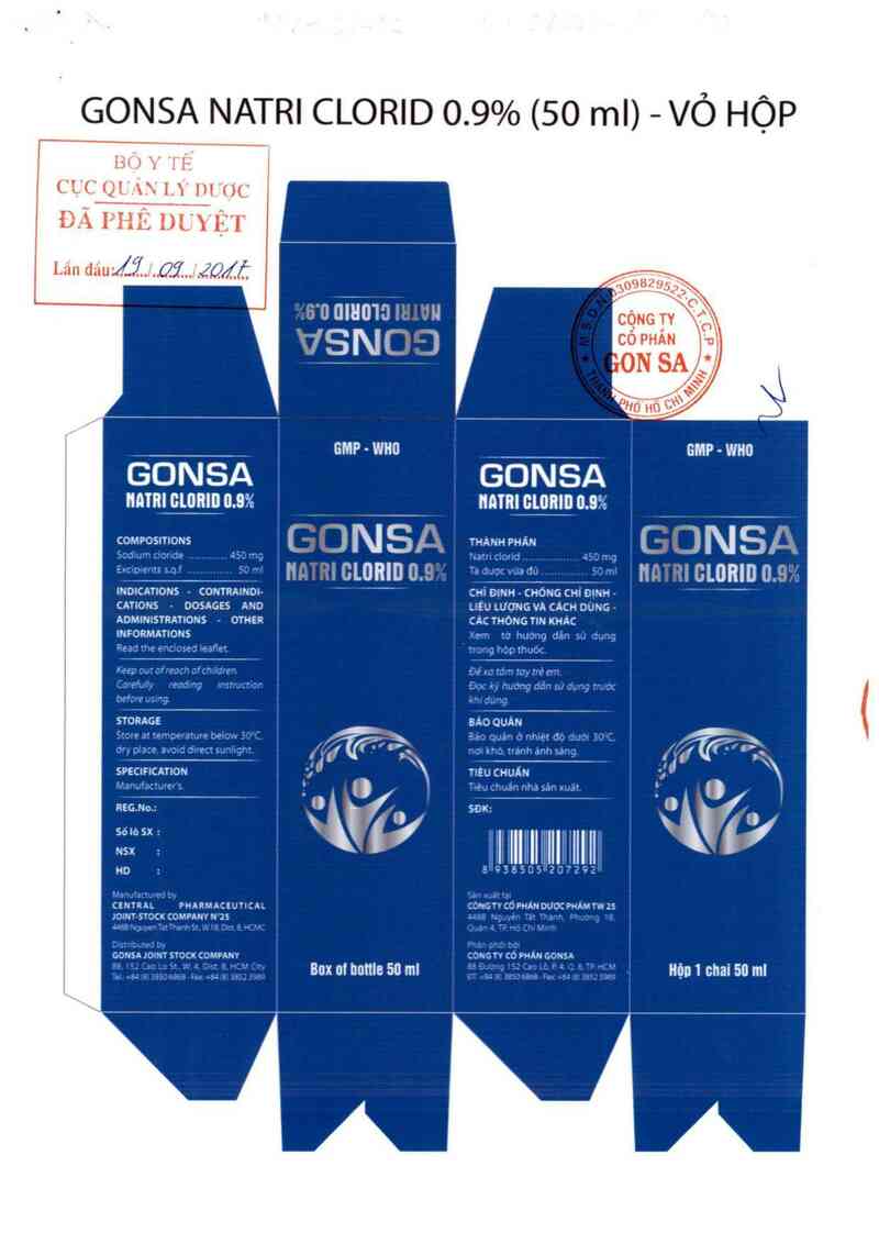 thông tin, cách dùng, giá thuốc Gonsa Natri clorid 0,9% - ảnh 0