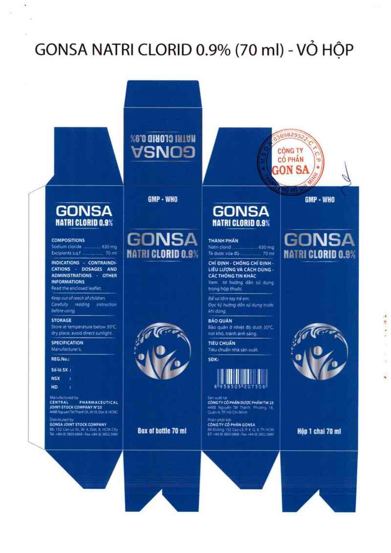 thông tin, cách dùng, giá thuốc Gonsa Natri clorid 0,9% - ảnh 2