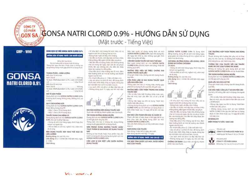 thông tin, cách dùng, giá thuốc Gonsa Natri clorid 0,9% - ảnh 4