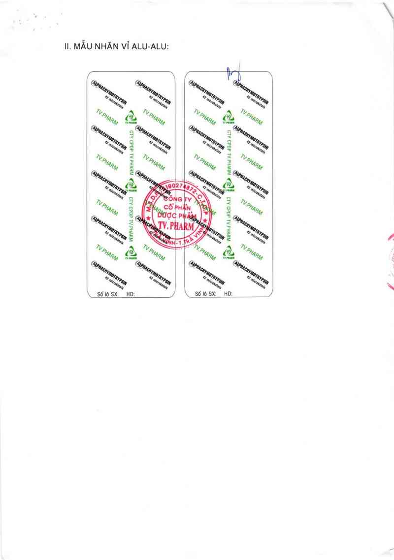 thông tin, cách dùng, giá thuốc Alphachymotrypsin - ảnh 1