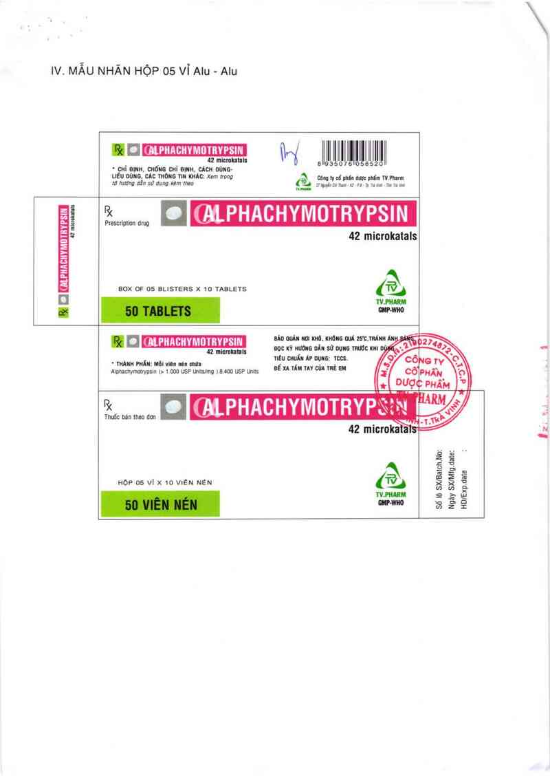 thông tin, cách dùng, giá thuốc Alphachymotrypsin - ảnh 3
