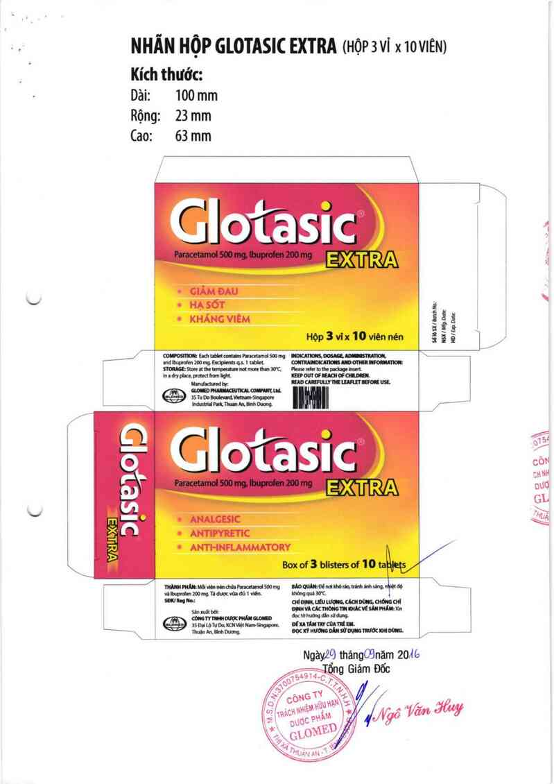thông tin, cách dùng, giá thuốc Glotasic extra - ảnh 1