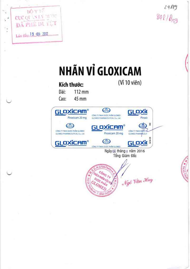 thông tin, cách dùng, giá thuốc Gloxicam - ảnh 0