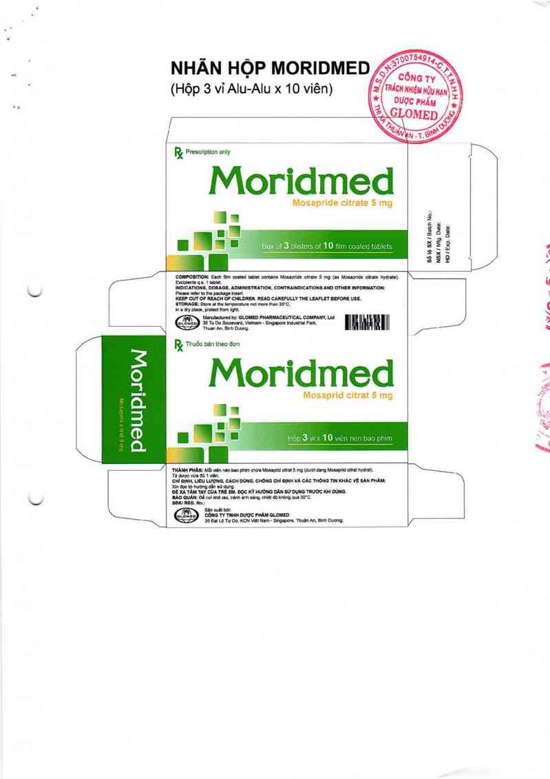 thông tin, cách dùng, giá thuốc Moridmed - ảnh 1