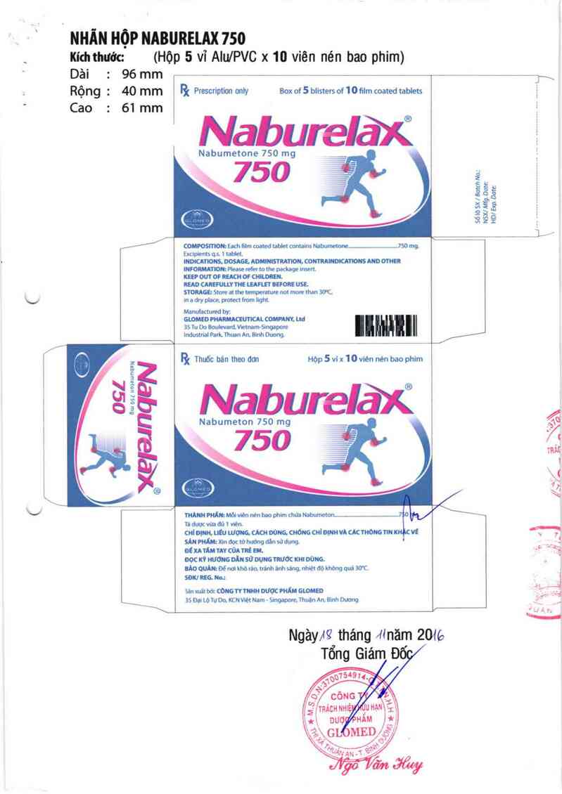 thông tin, cách dùng, giá thuốc Naburelax 750 - ảnh 1