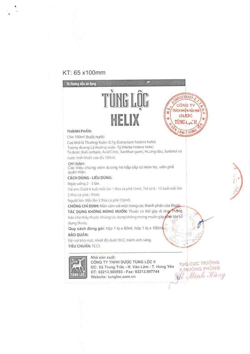thông tin, cách dùng, giá thuốc Tùng lộc Helix - ảnh 2