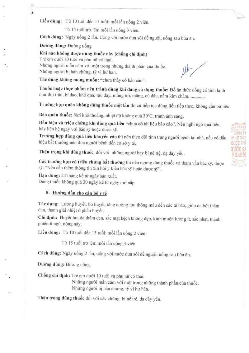 thông tin, cách dùng, giá thuốc Dưỡng nhan tố - ảnh 7